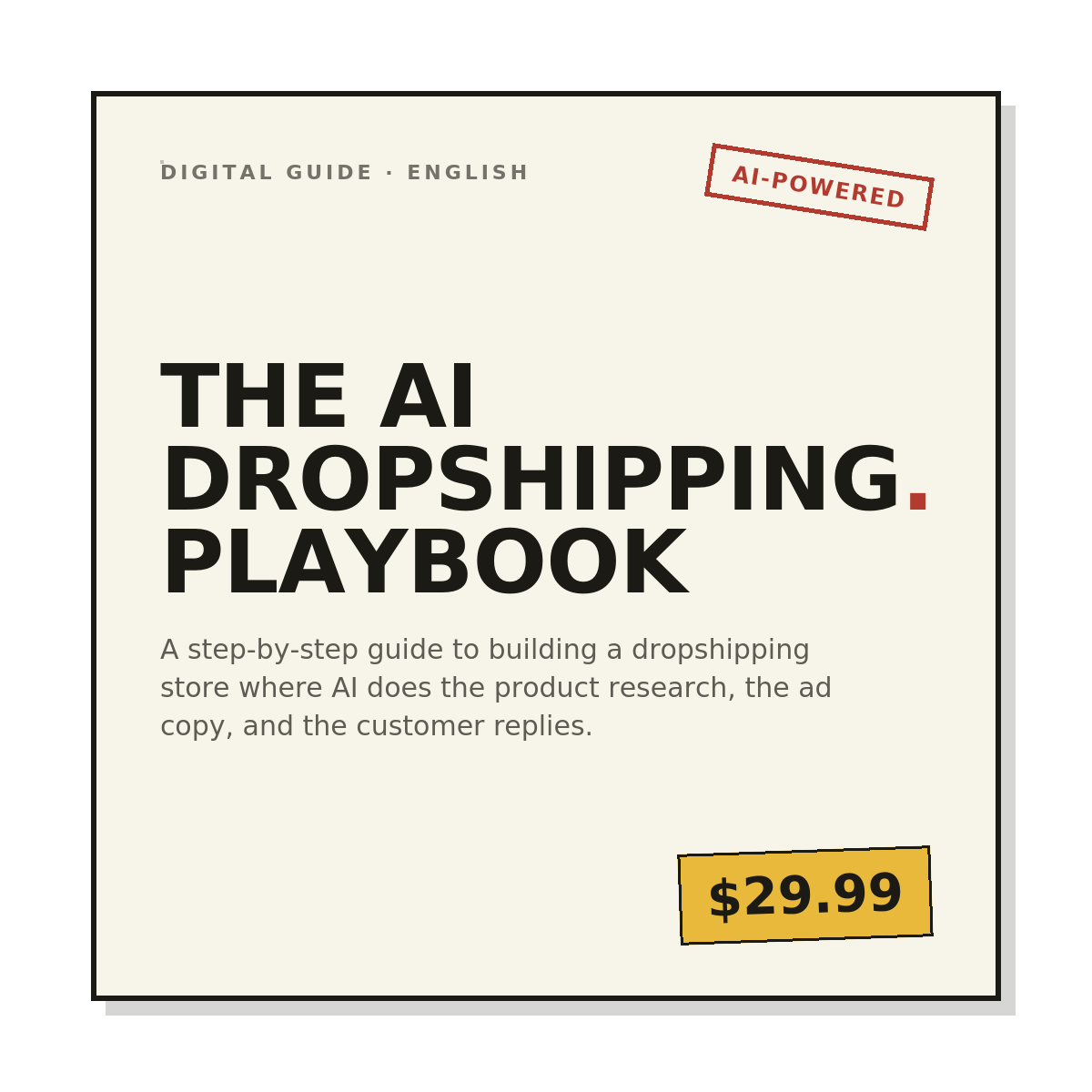 Playbook - The AI Dropshipping.